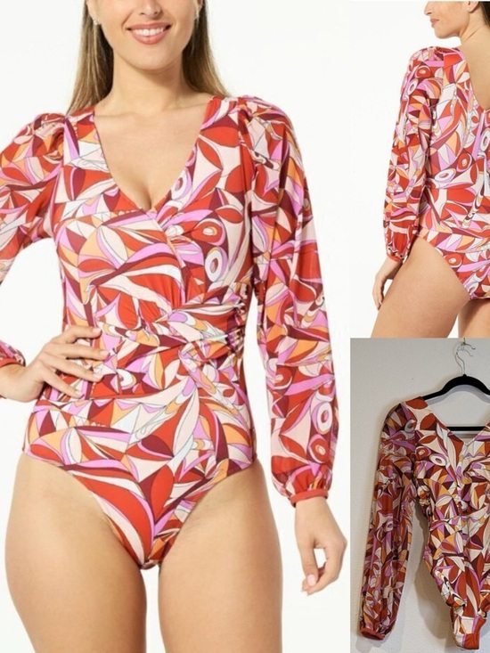 G by Giuliana Other - G by Giuliana Jet Set G One-Piece UPF 50 Mesh Sleeve Swimsuit size 12
